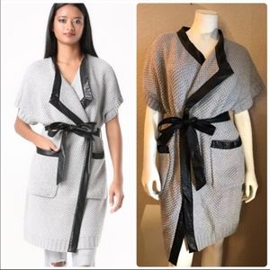 Bebe Gray Sweater Coat S